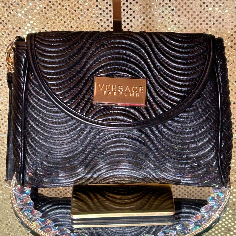 Versace Parfums Quilted Clutch/Wristlet 11” x 8” x 1.5” NWOT